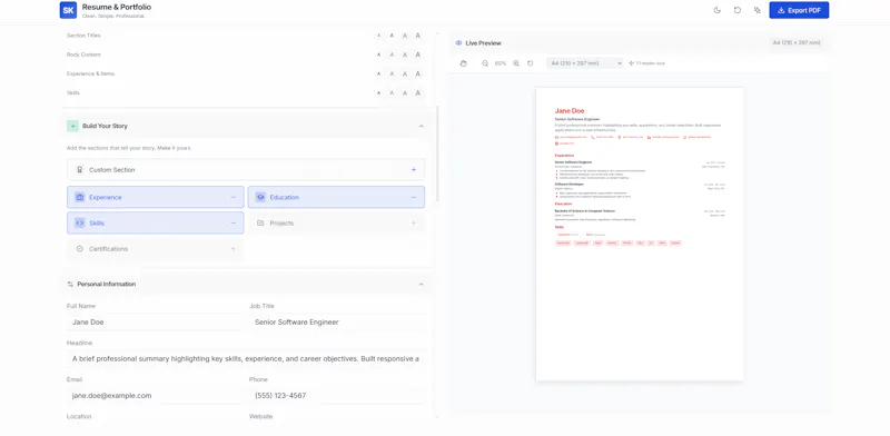 Resume Builder by Shiva Kar screenshot 3