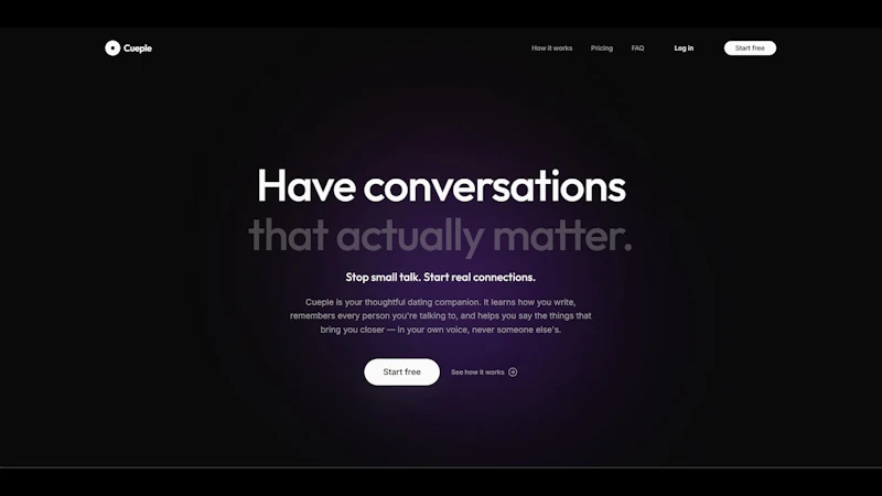 Cueple screenshot 1 (video preview)