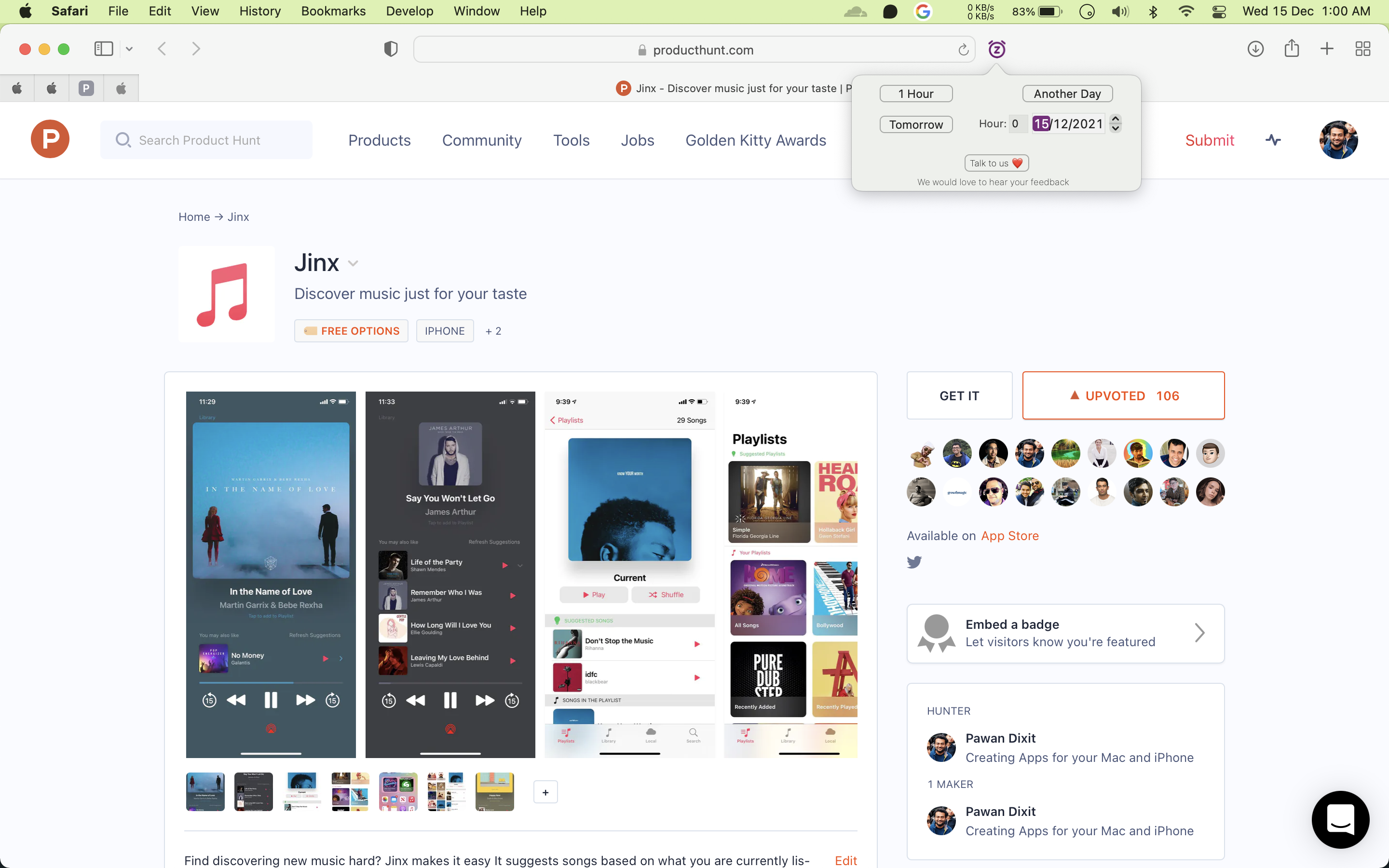Tab Snooze gallery image