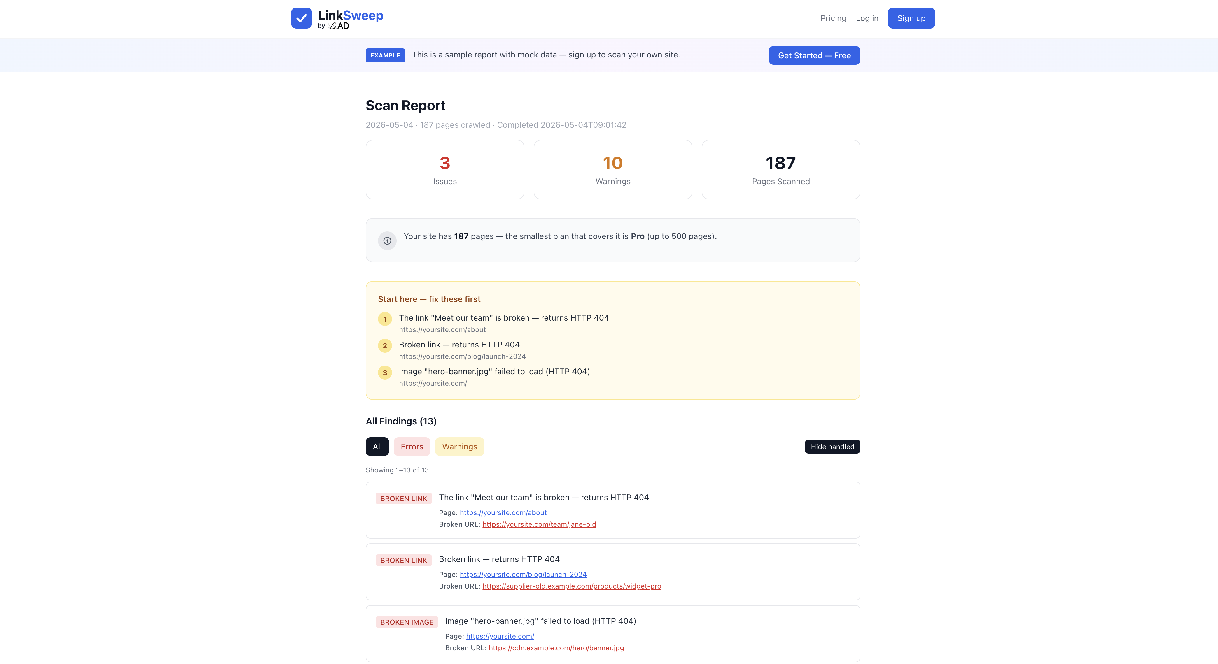 LinkSweep gallery image
