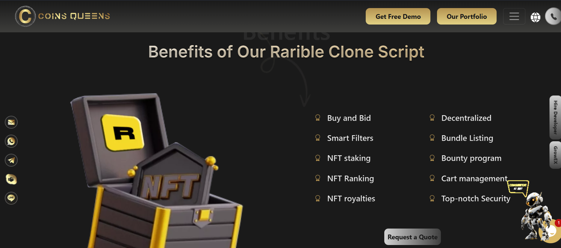 Rarible Clone Script - Screenshot 2 showing product features and functionality