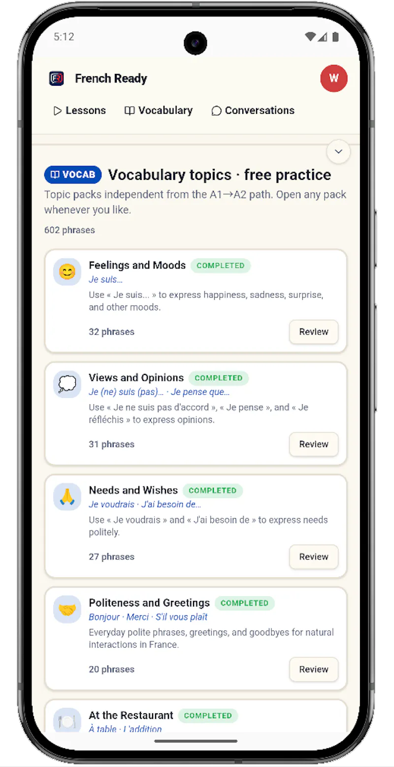 French Ready App screenshot 16