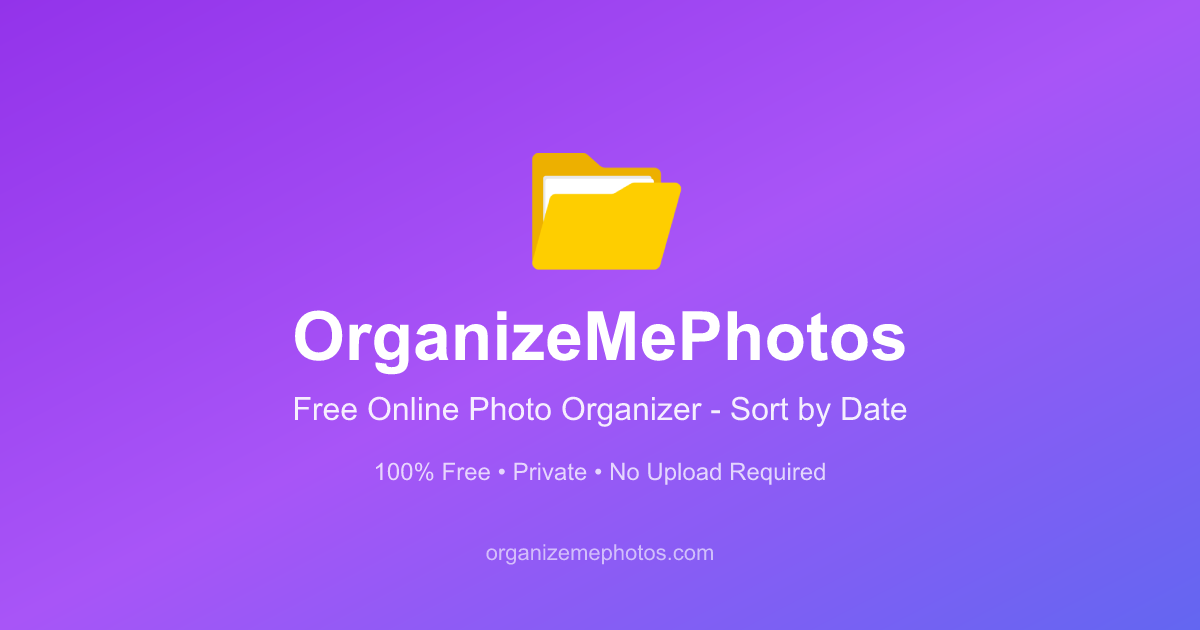 OrganizeMePhotos - Main screenshot showing features and interface