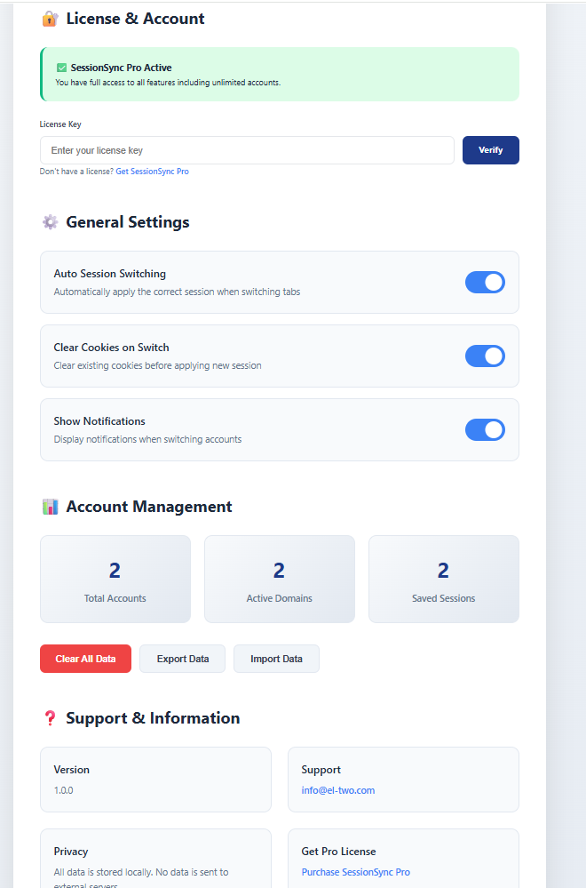 Sessionsync Pro - Chrome Multi-Account Manager-geïsoleerde sessies gemaakt eenvoudig gemaakt media 1