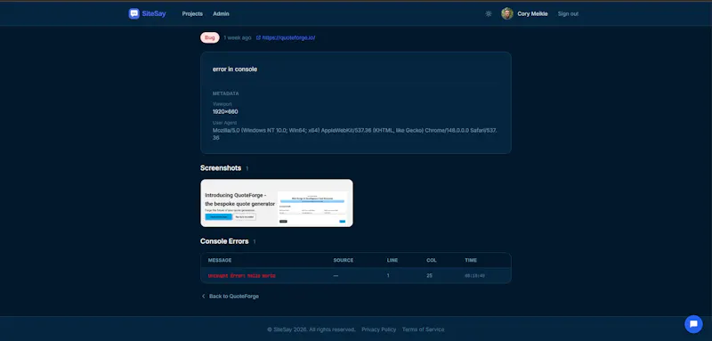 SiteSay screenshot 3