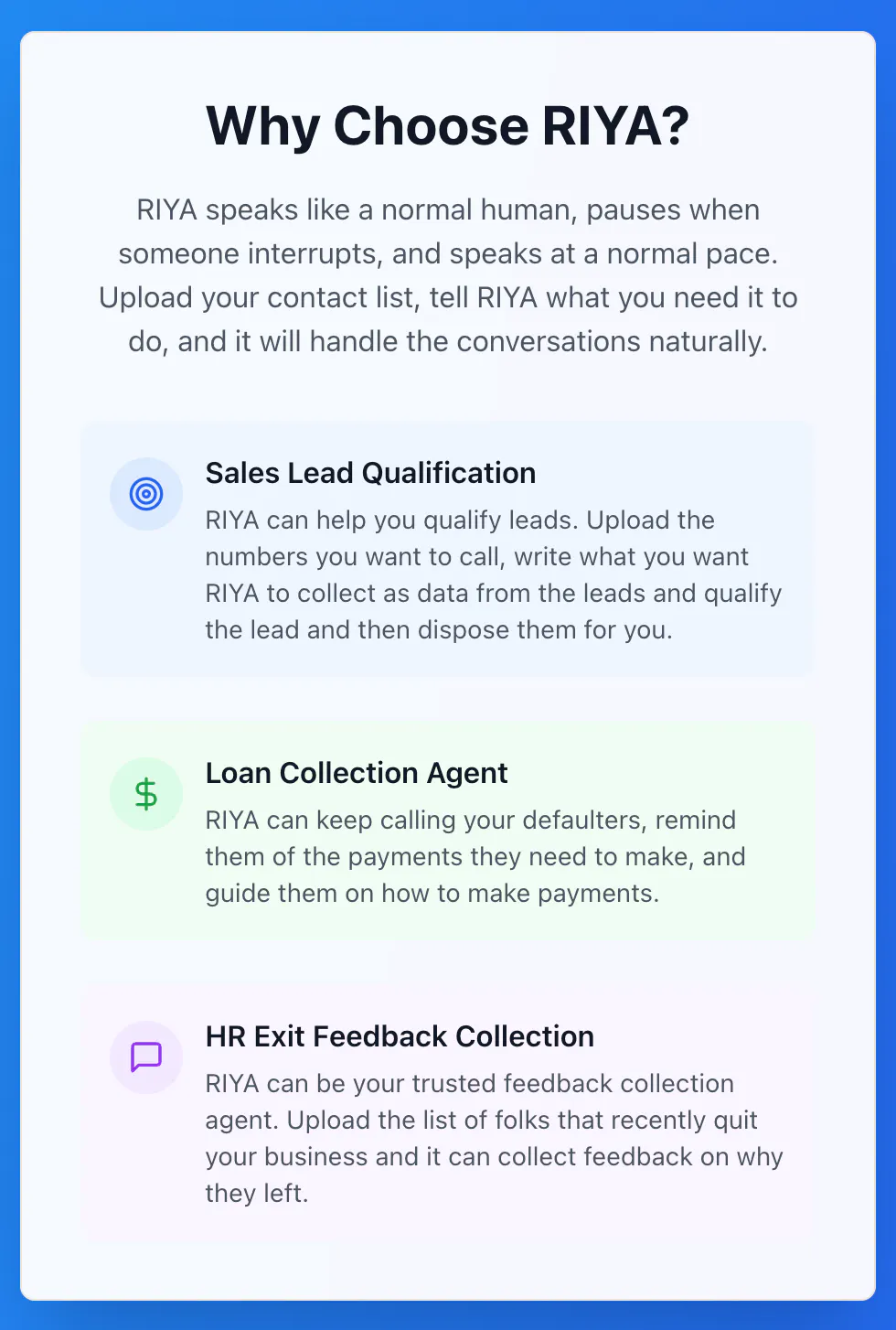 RIYA, Personal AI Call Center gallery image