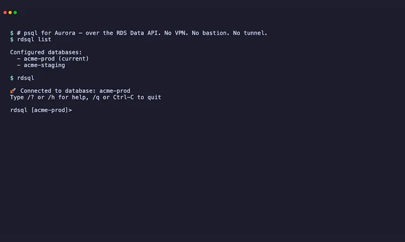 rdsql screenshot 3