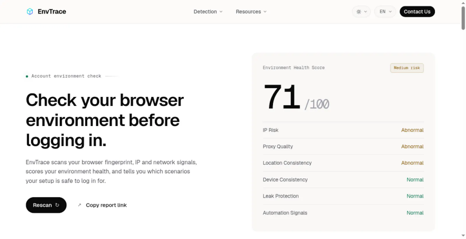 EnvTrace screenshot 2