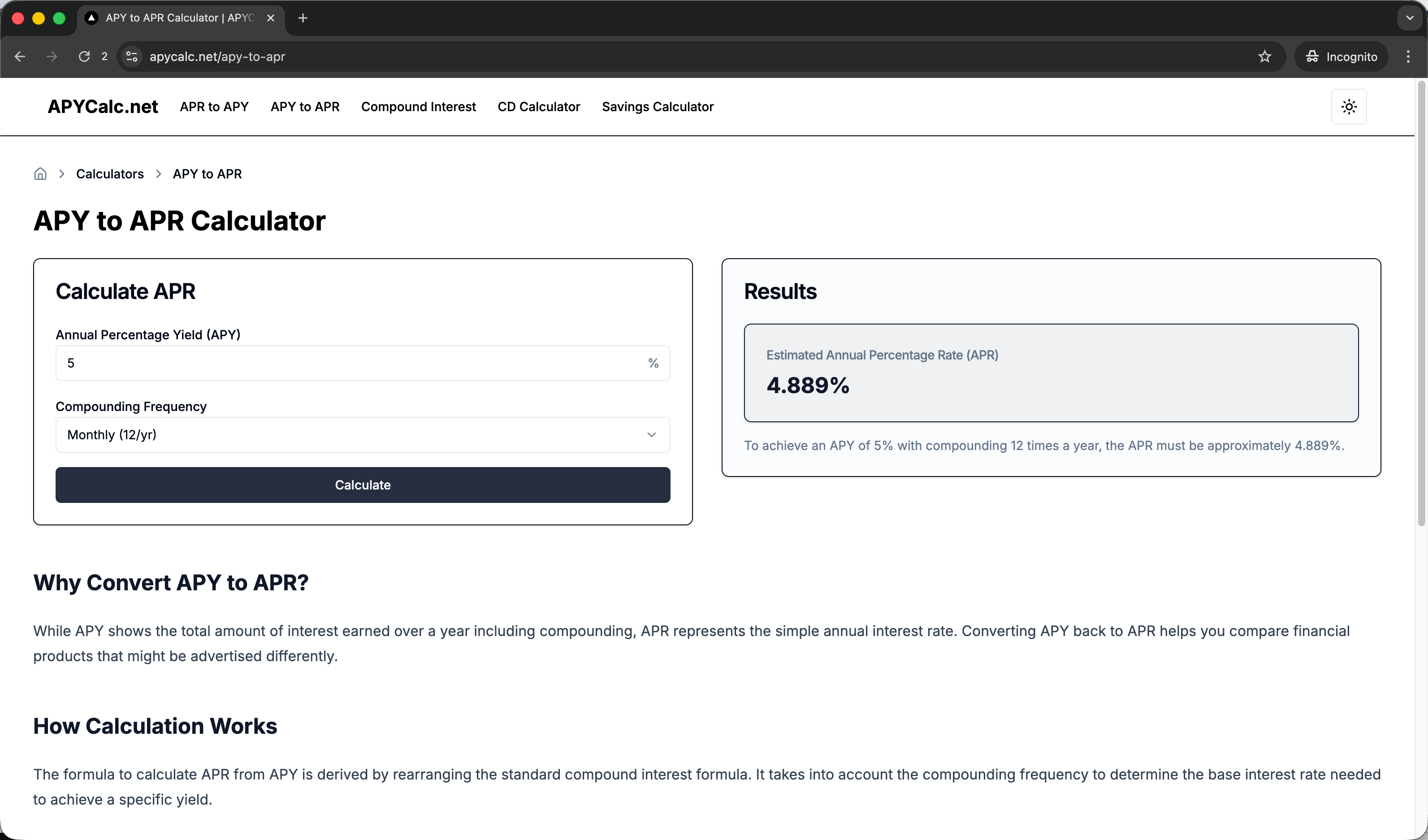 APYCalc.net gallery image