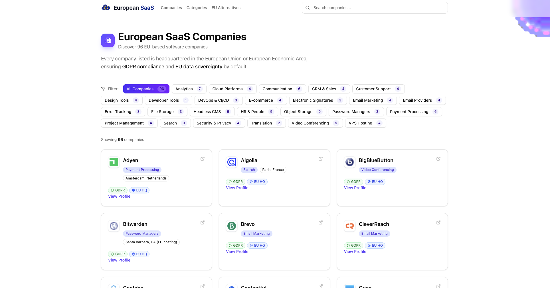 European SaaS gallery image
