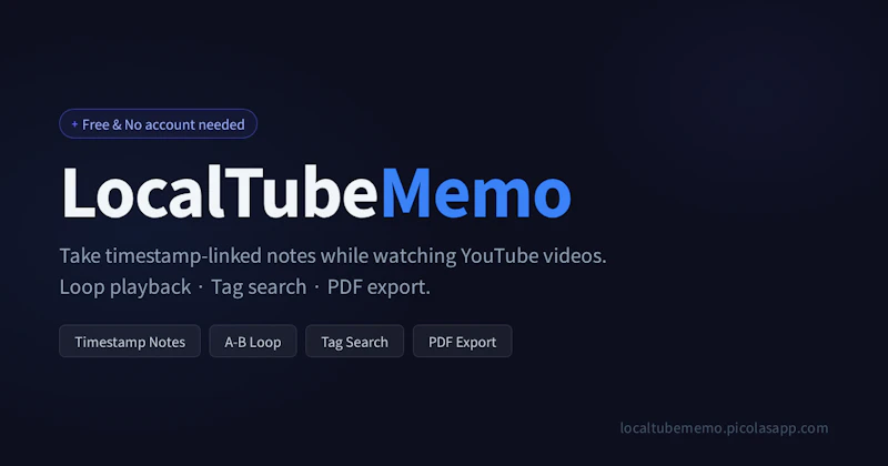 LocalTubeMemo screenshot 2