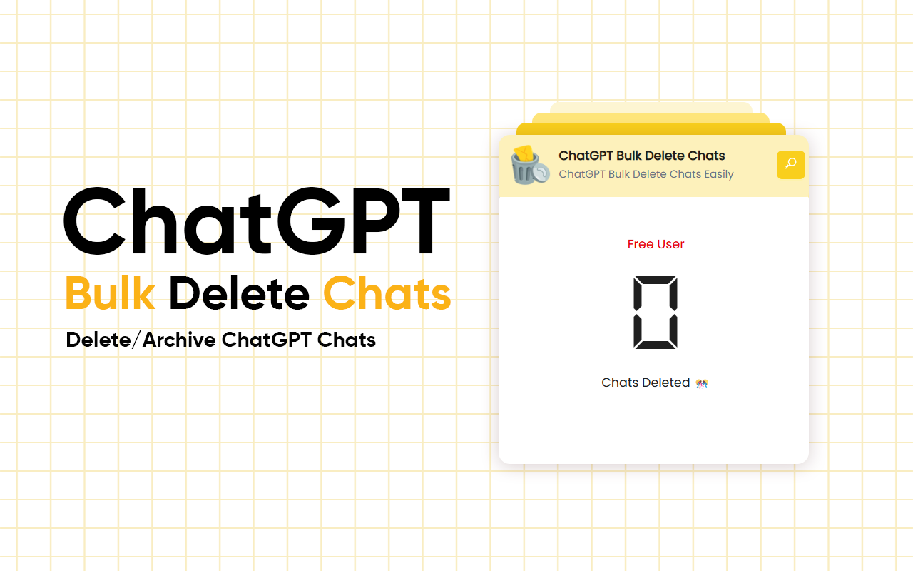 Chat GPT Bulk Delete Chats - Screenshot 3 showing product features and functionality