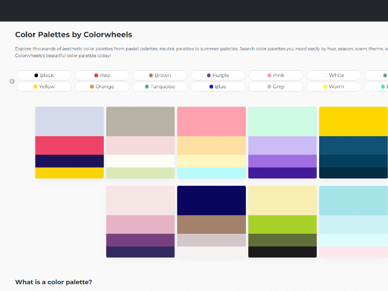 colorwheels.io - 프로젝트의 완벽한 컬러 팔레트를 발견하십시오 미디어 1