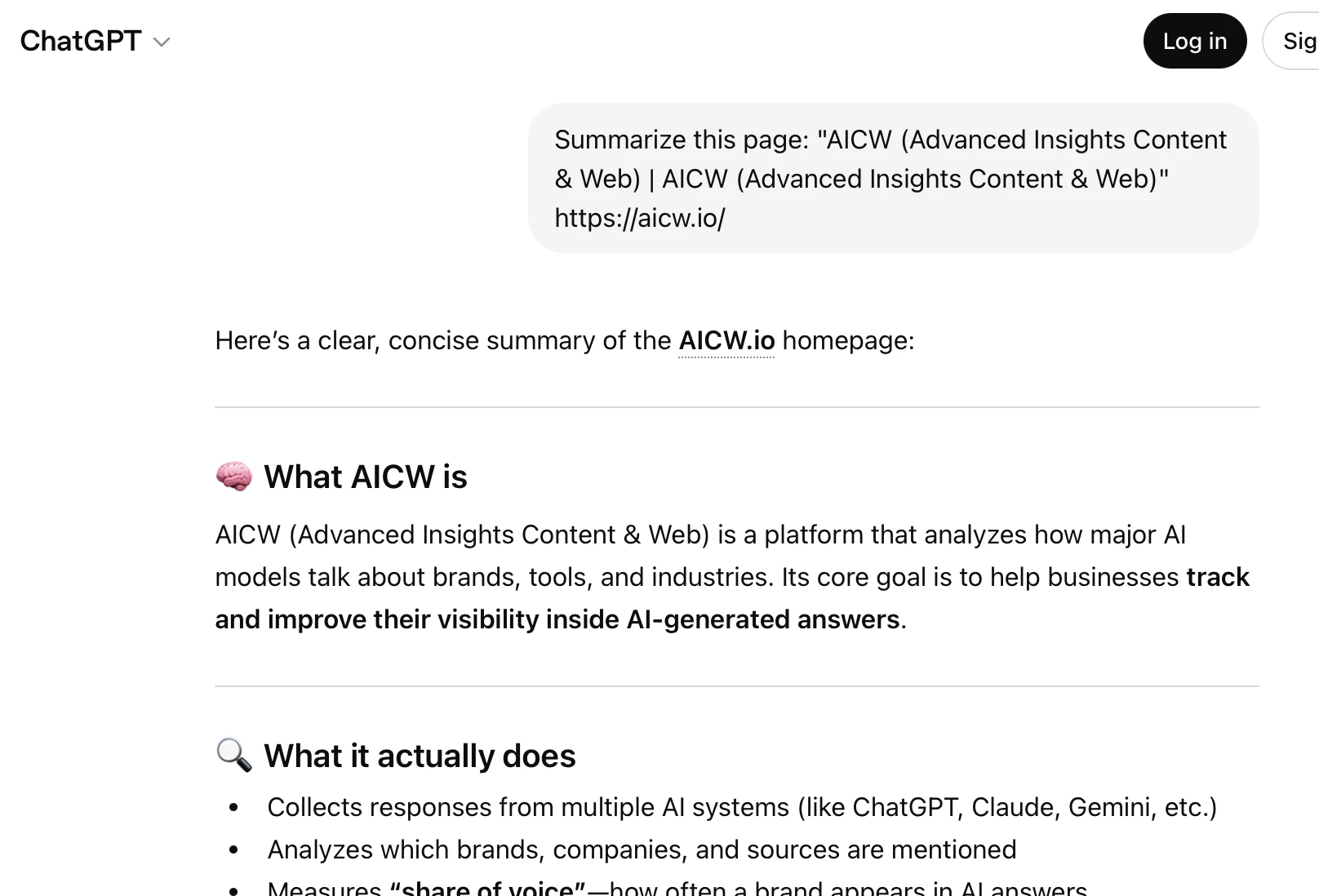 AICW Summarize Widget screenshot 2