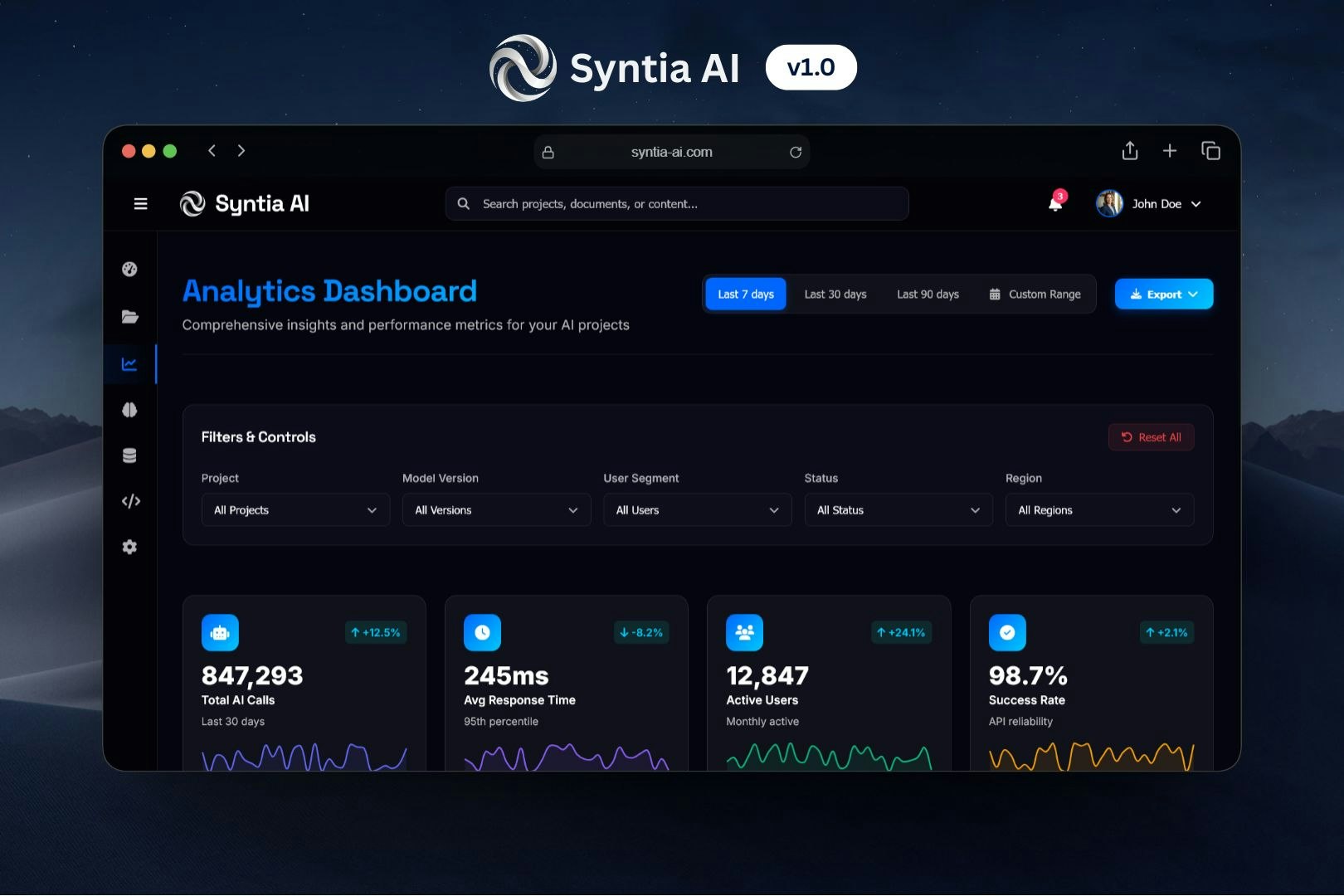 Syntia – AI SaaS Dashboard Template - Screenshot 5 showing product features and functionality
