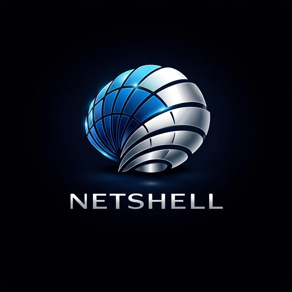 NetShell - Product Hunt launch logo and brand identity