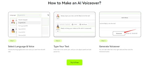 BlipCut AI Voiceover gallery image