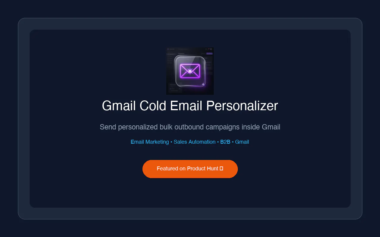 Gmail Cold Email Personalizer gallery image