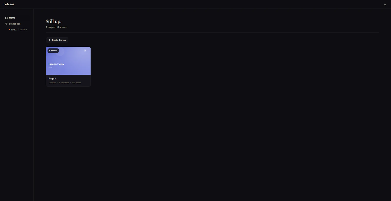 AI-native design engine · Reframe screenshot 3