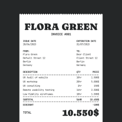 Receipt - Minimal Portfolio Template