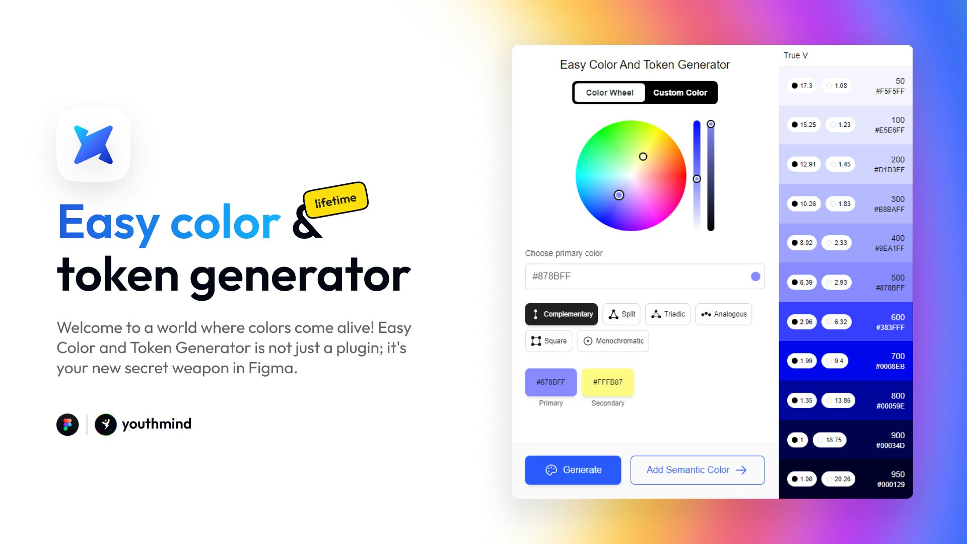 Einfache Farbe und Tokengenerator - Farbgenerator das ultimative Plugin für Figma Medien 1