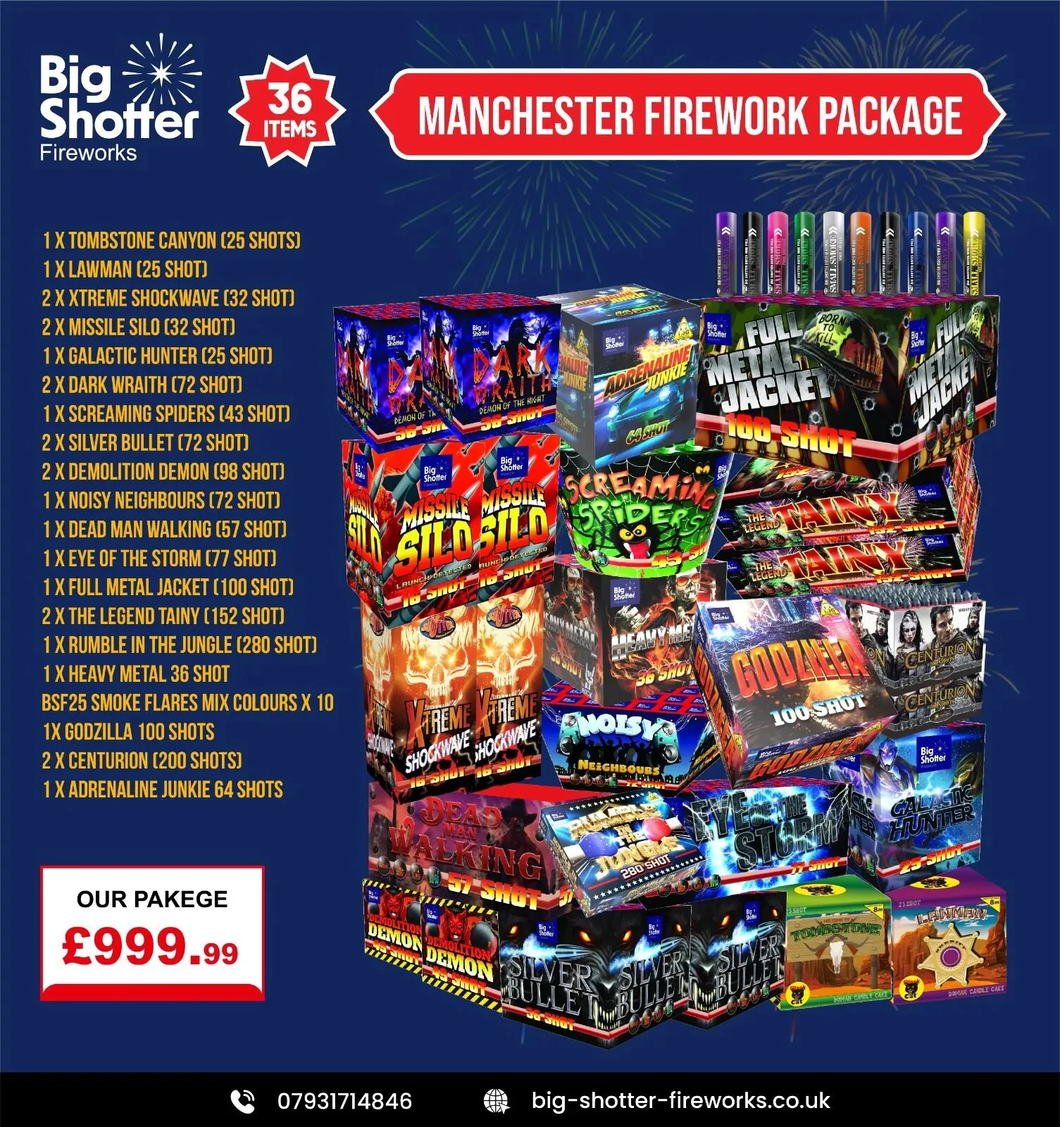 Mega Fireworks Display Pack 2,200+ Shots