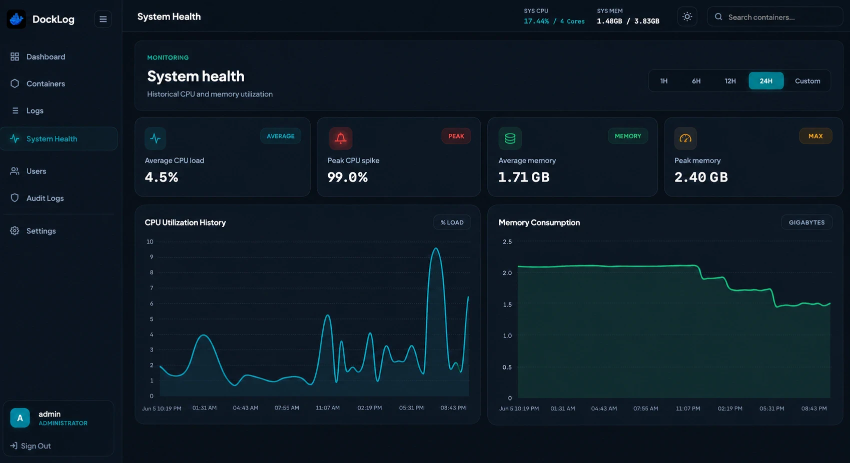 DockLog screenshot 2