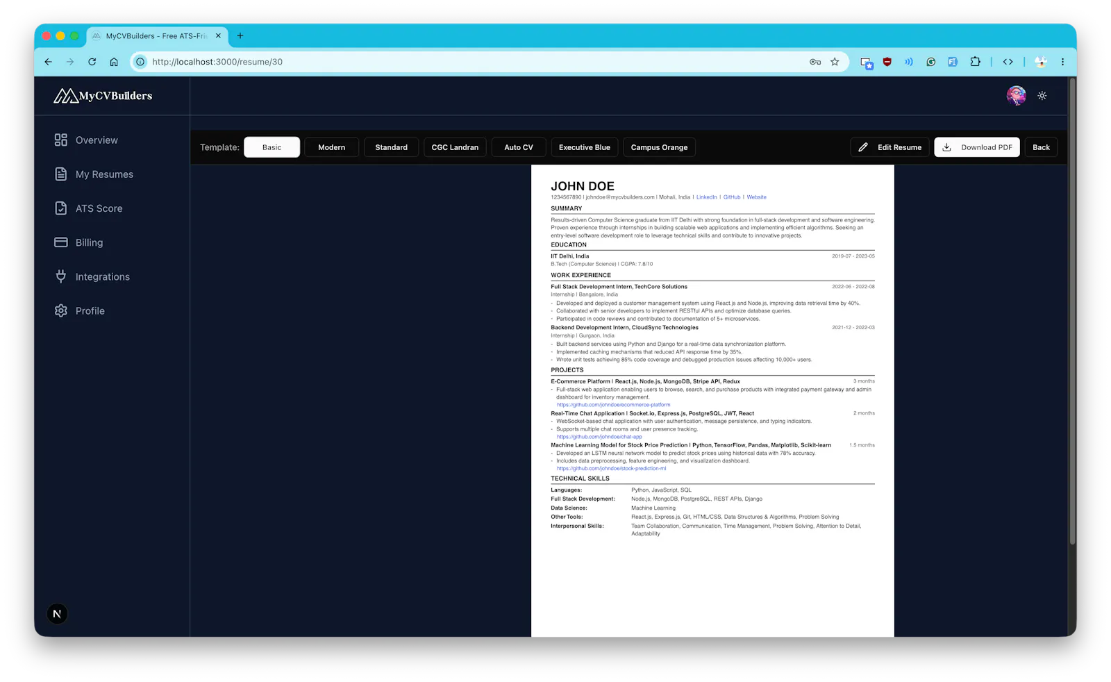 MyCVBuilders screenshot 5