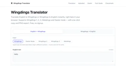 Wingdings Translator gallery image