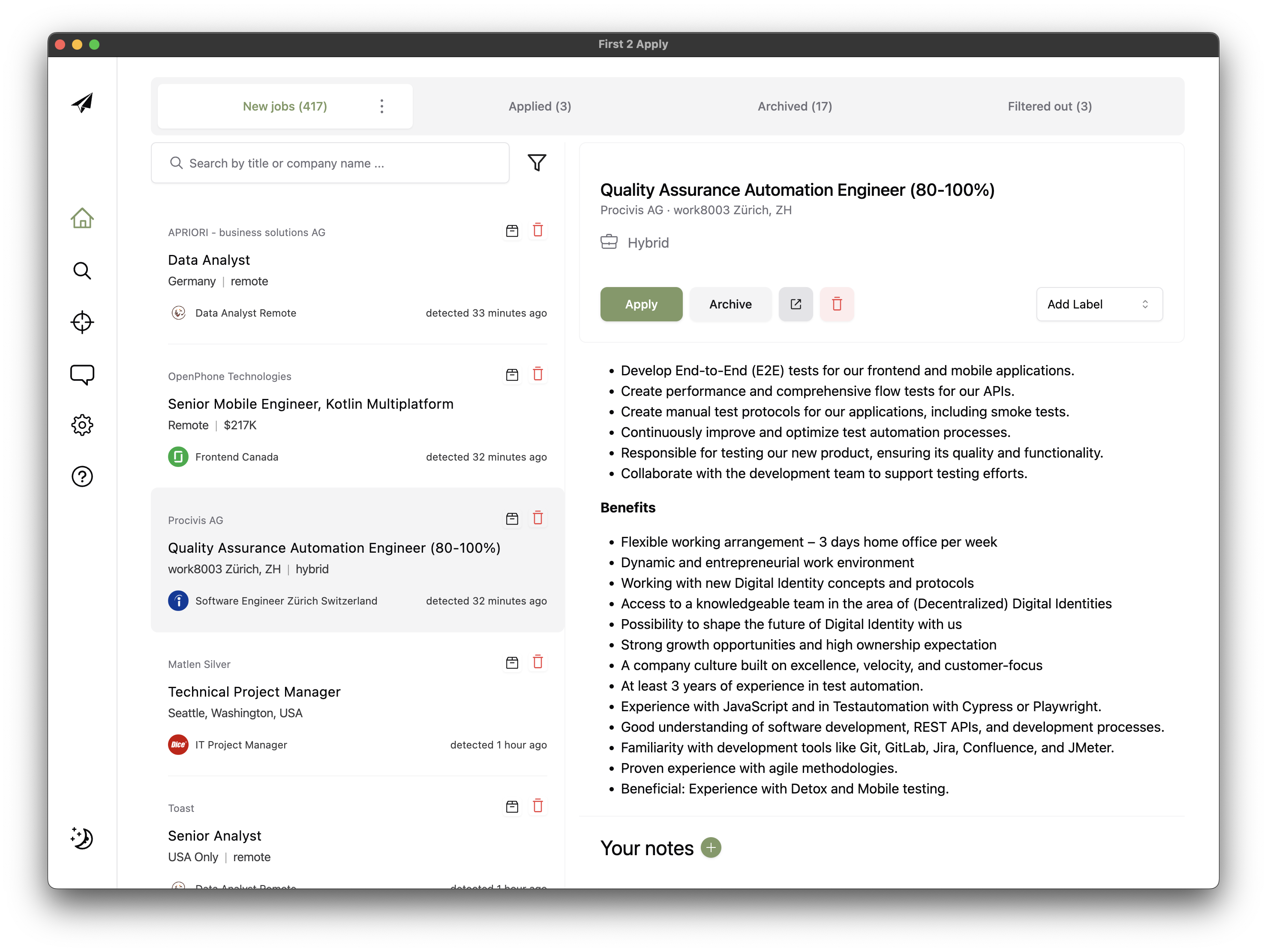 First 2 Apply - Screenshot 2 preview