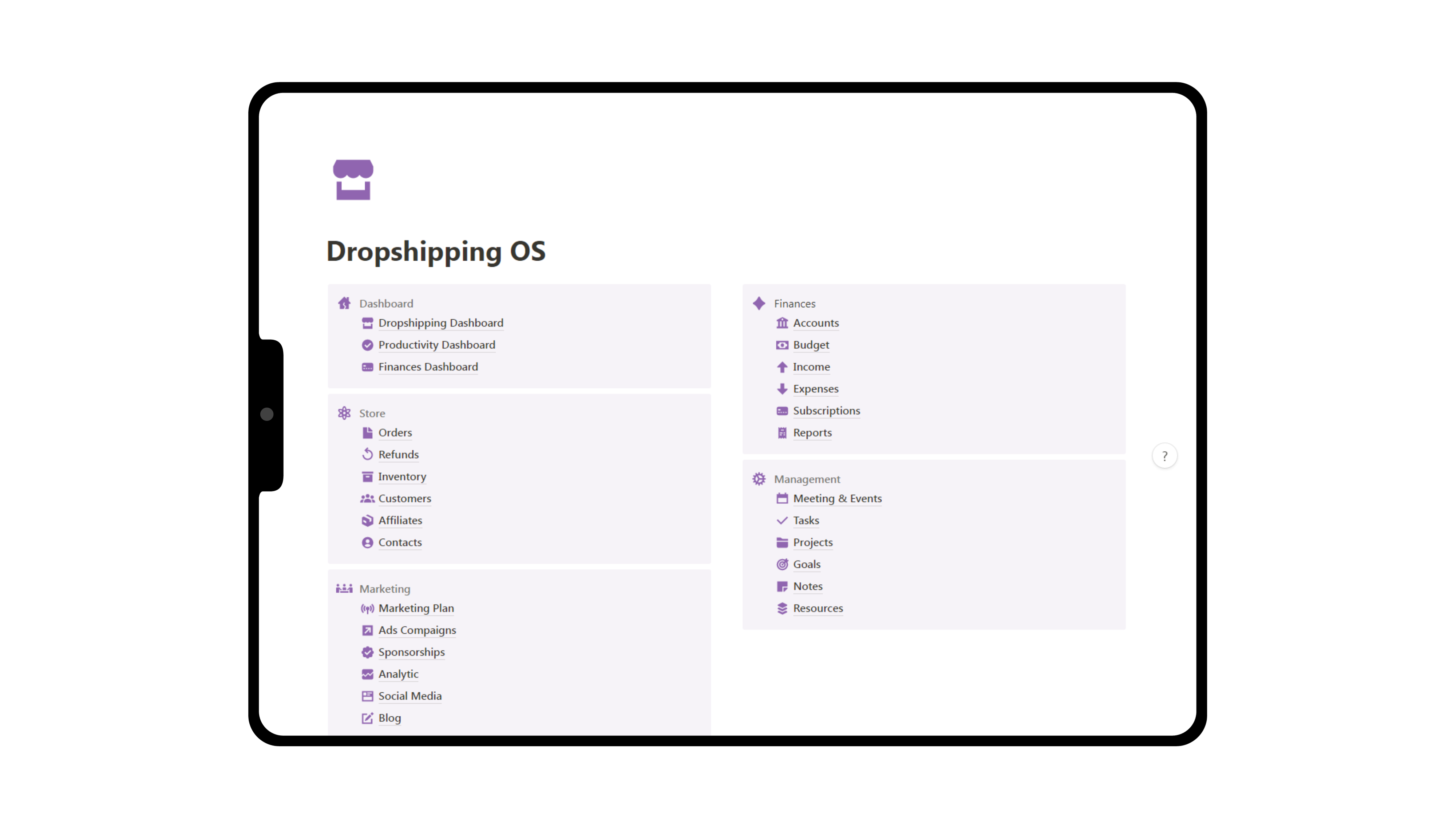 Mídia 5 de Notion OS DropShipping OS