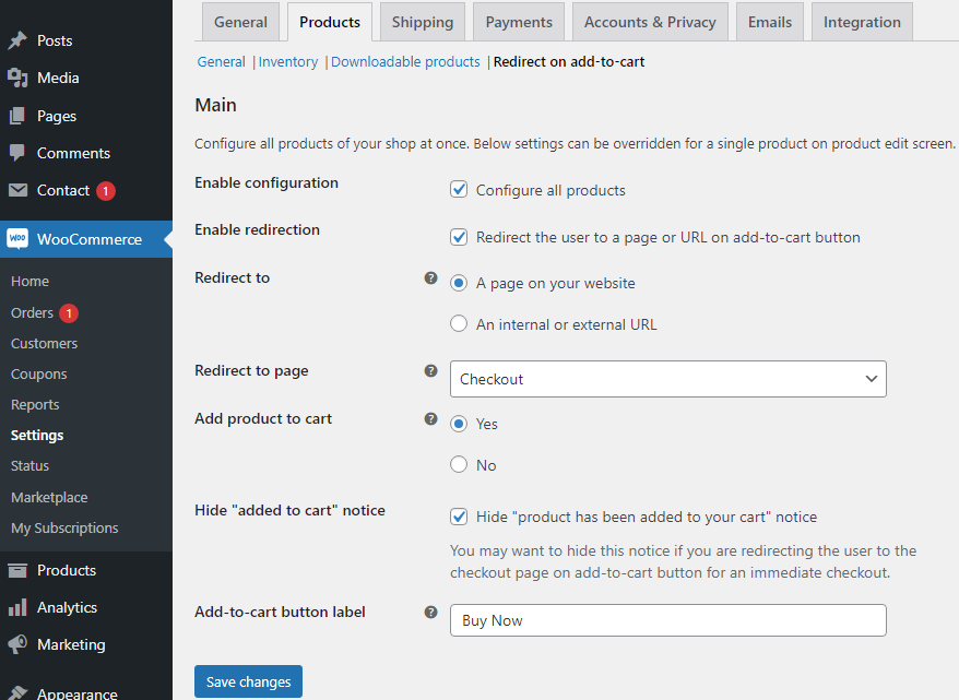 WooCommerce Redirect on Add To Cart gallery image