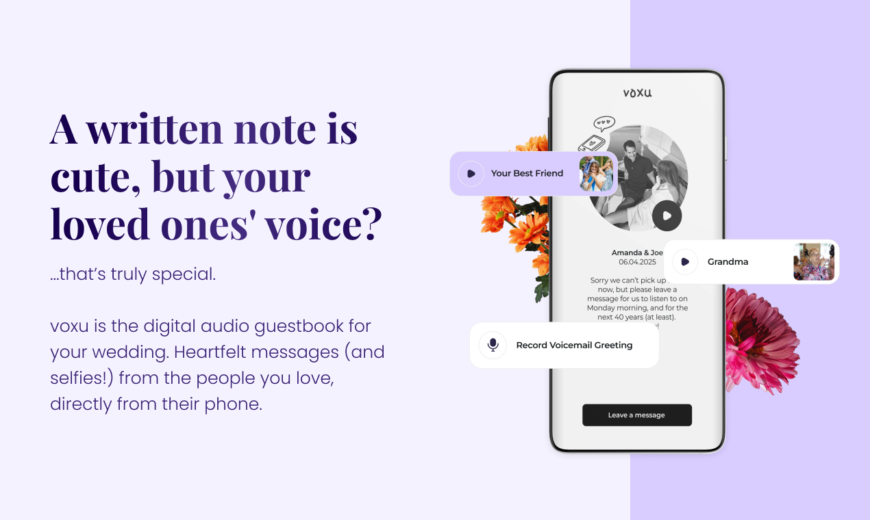 startuptile voxu.fm-The digital audio guestbook for your wedding