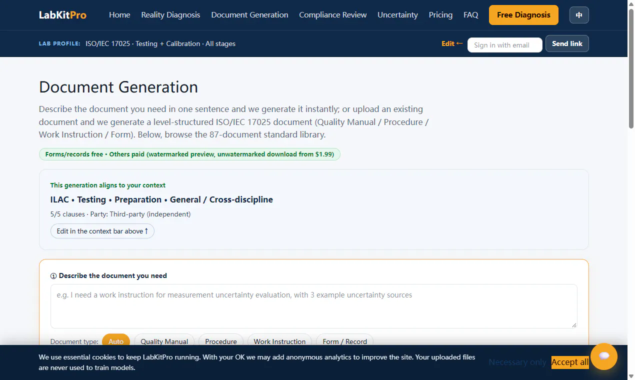 LabKitPro — ISO 17025 readiness tools gallery image