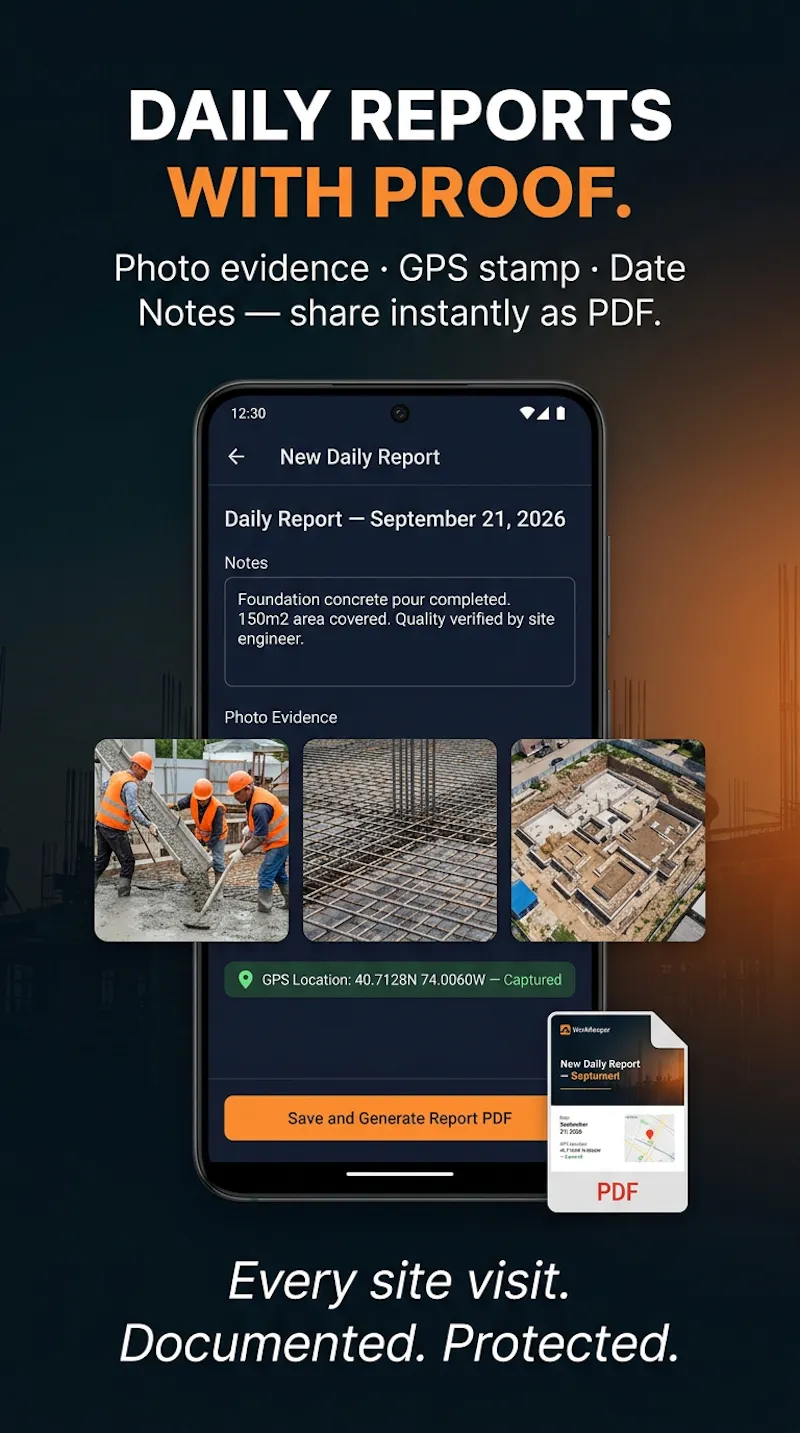 WorkKeeper: Field Report & PDF screenshot 6
