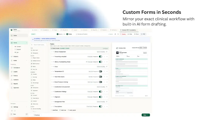 Salvia - continuous clinical compliance screenshot 3