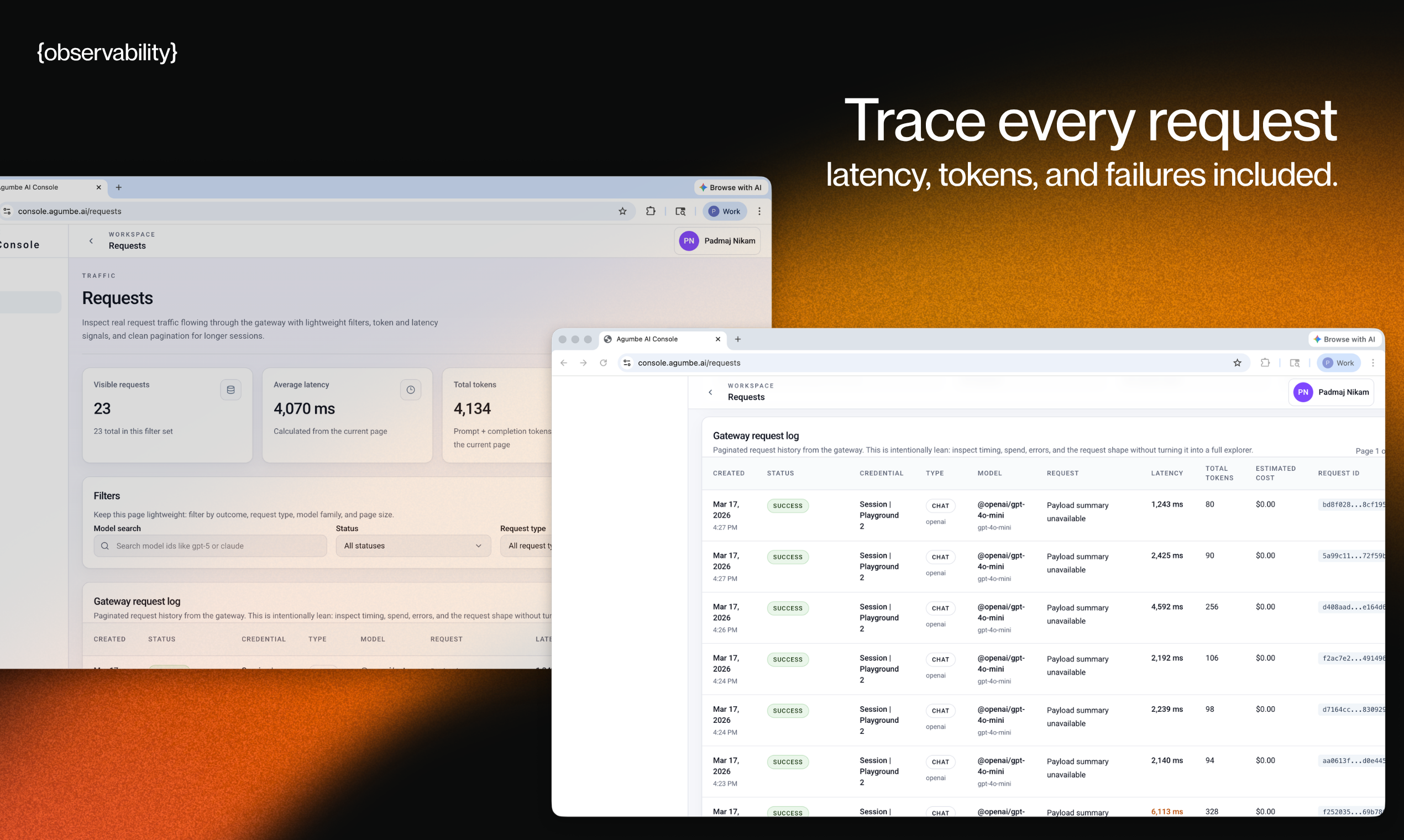 Agumbe LLM Gateway (and Console) gallery image