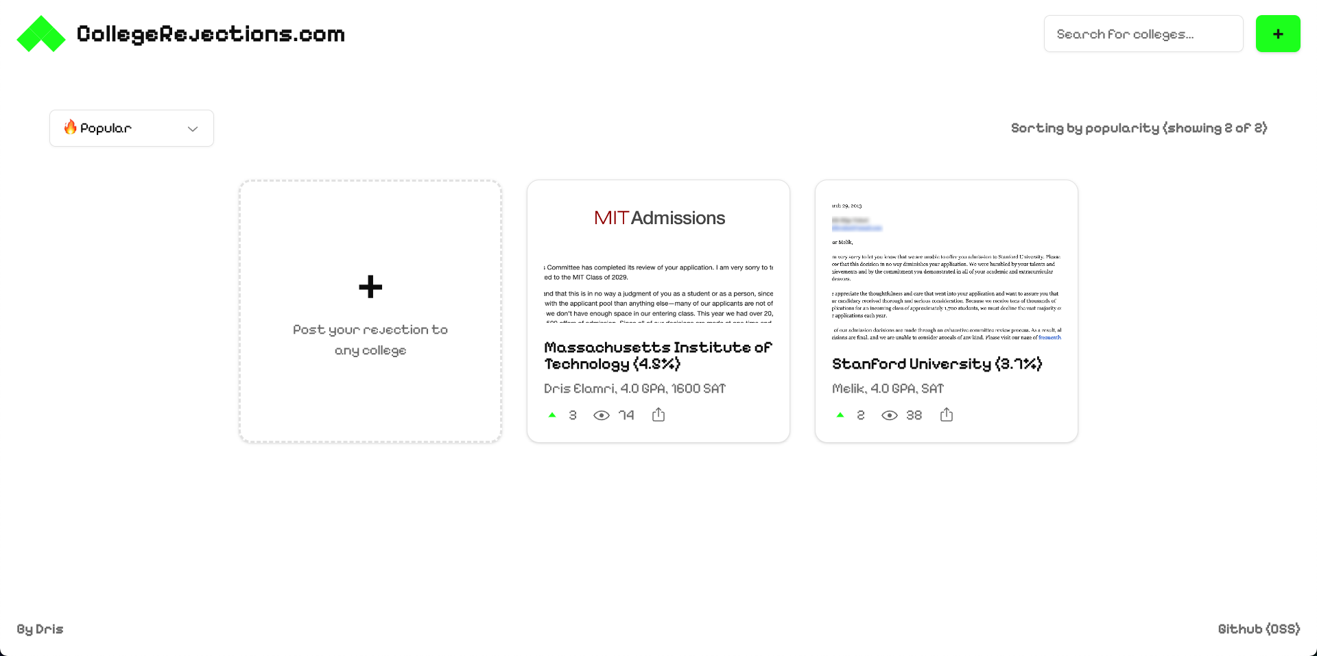 Mídia 2 de CollegeRejections.com