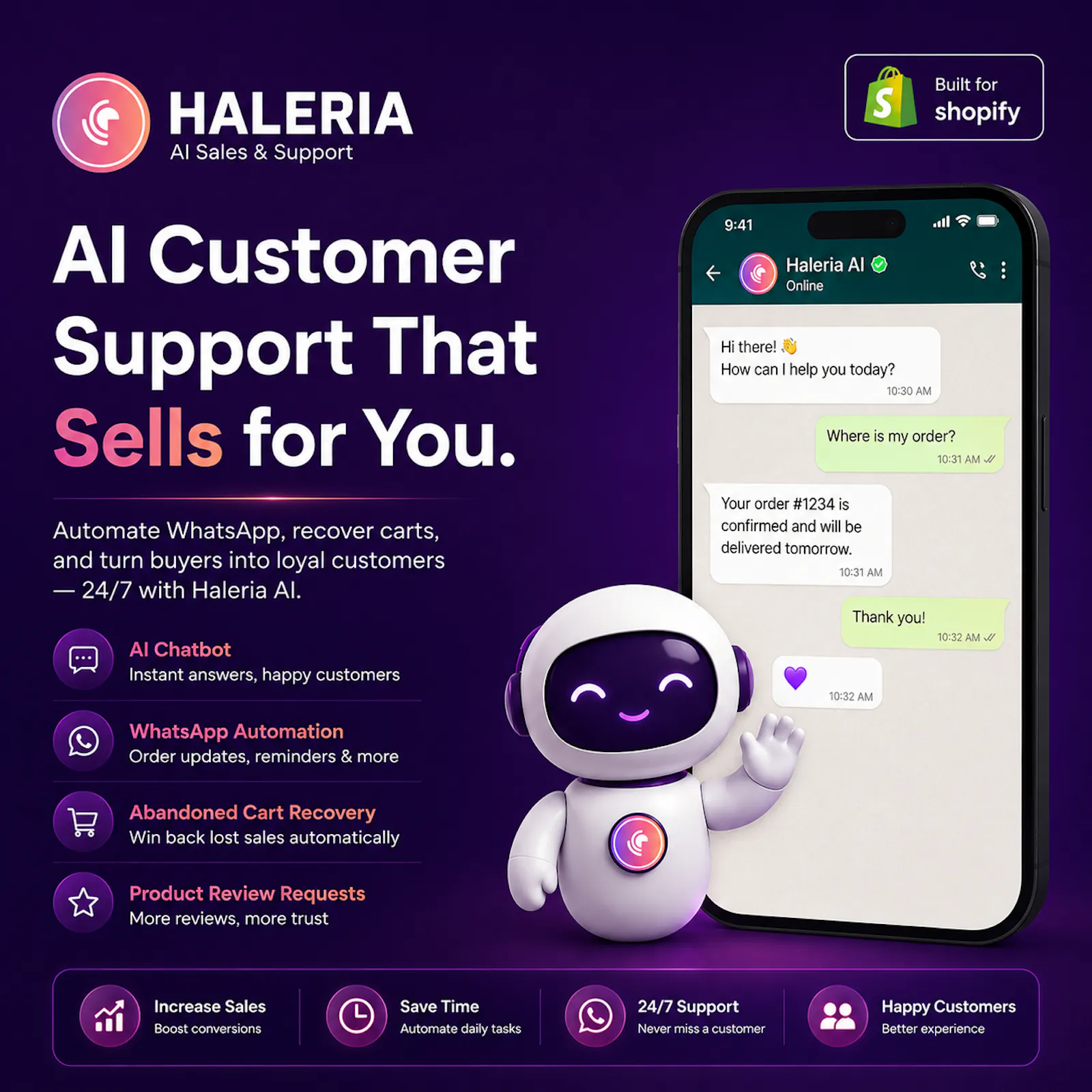 Haleria AI Sales & Support screenshot 4