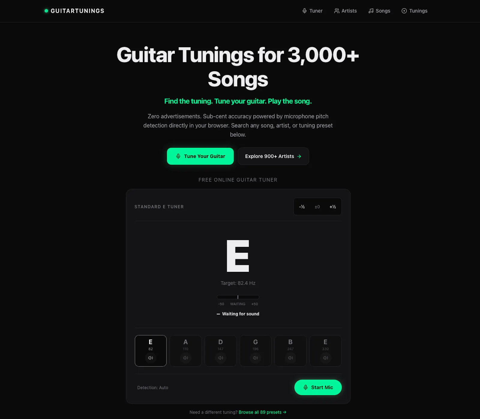 GUITARTUNINGS screenshot 2