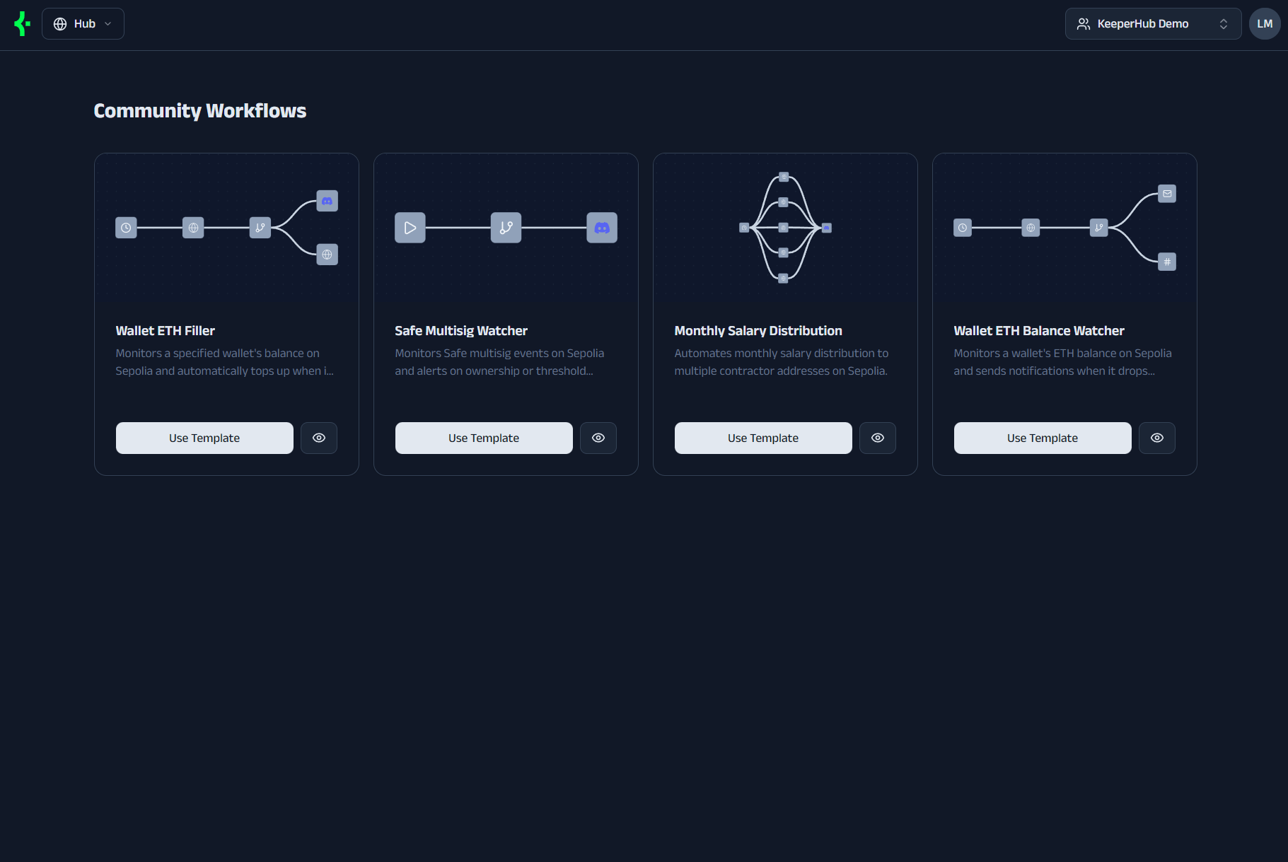 KeeperHub - Screenshot 3 showing product features and functionality