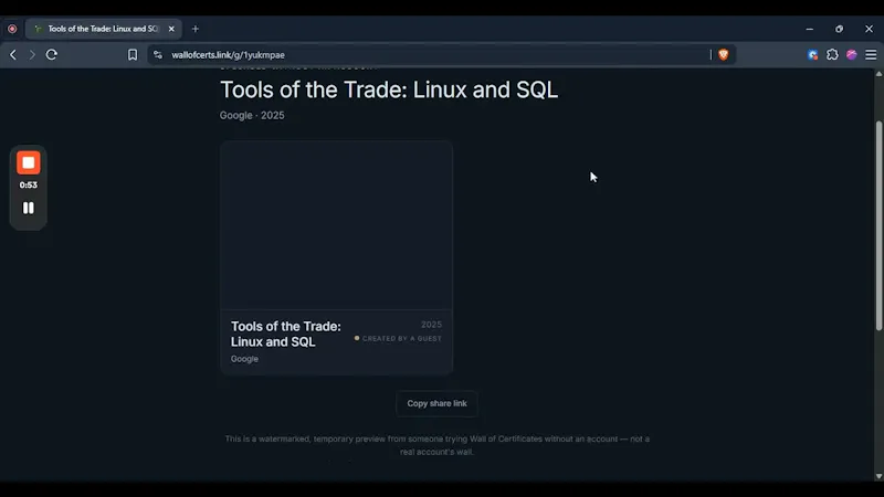Wall of Certificates screenshot 1 (video preview)