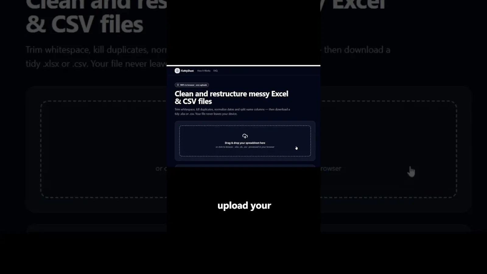 FixMySheet screenshot 1 (video preview)