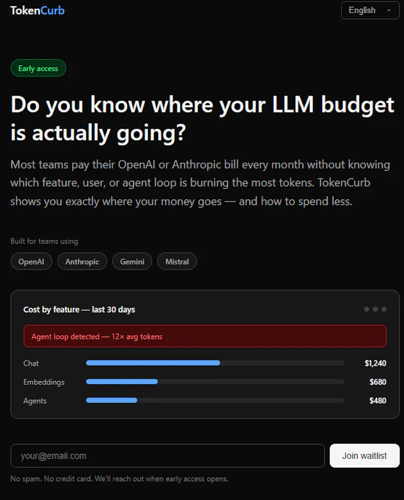 TokenCurb screenshot 1