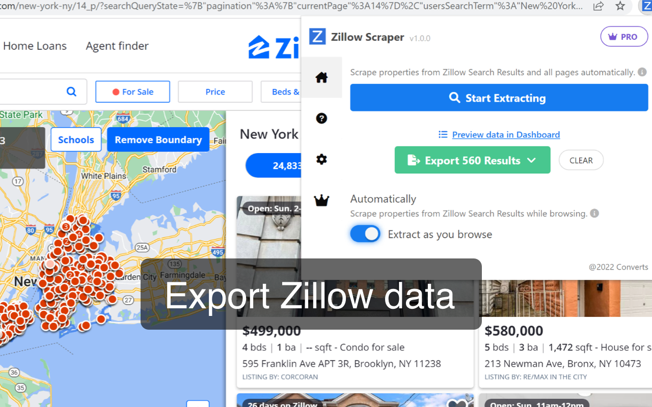 Zillow Scrapper - Zillow -Daten exportieren - Exportieren von Eigenschaften von Zillow -Suchergebnisseiten von Zillow Medien 2