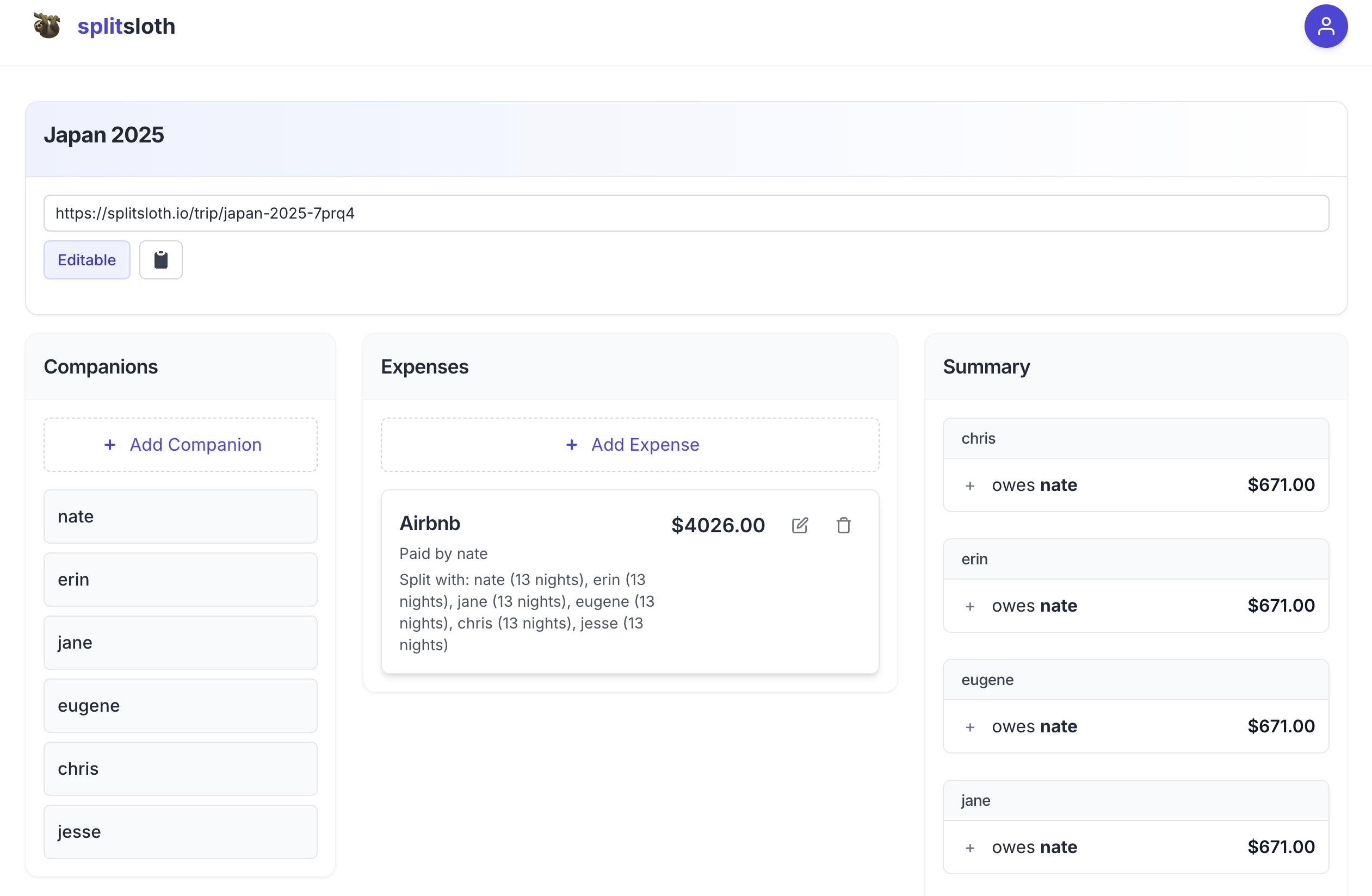 Split Sloth - Effortlessly split expenses with friends media 2