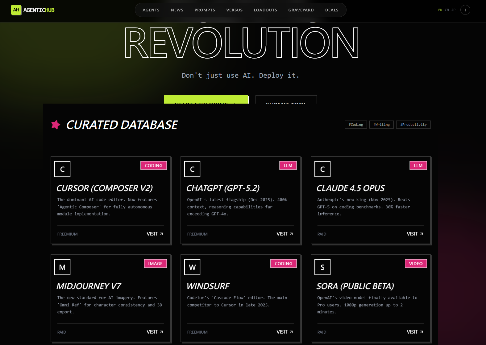 Agentic AI Hub - Screenshot 3 showing product features and functionality
