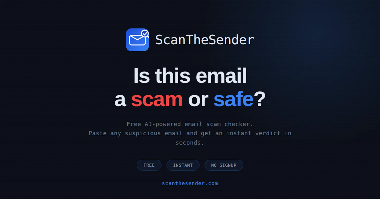 scanthesender.com screenshot 1