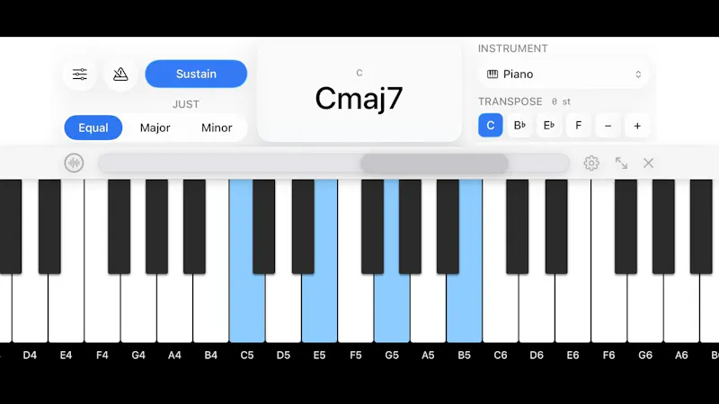 Harmodus Piano - Pure Tuning screenshot 1 (video preview)