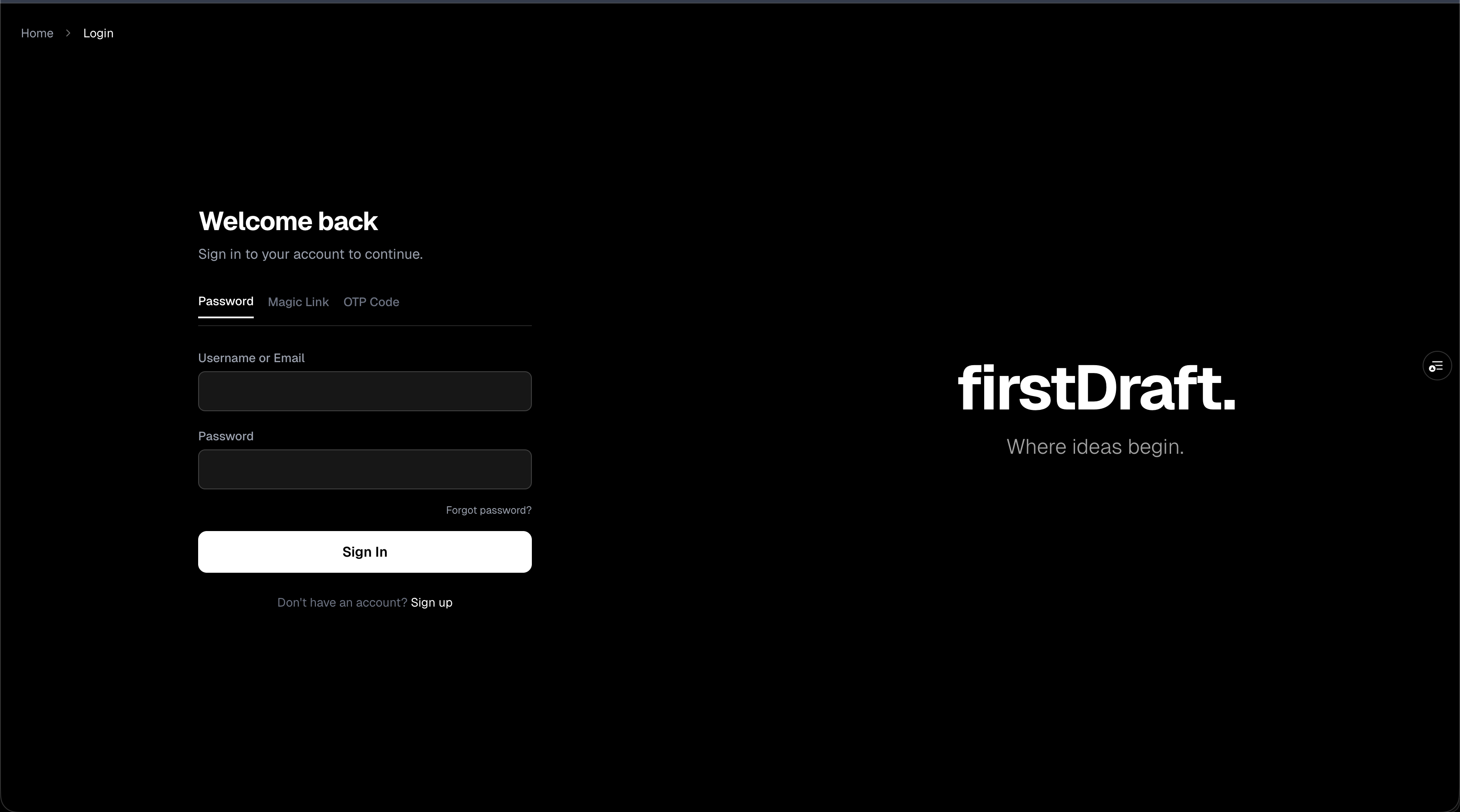 firstDraft. - Screenshot 3 showing product features and functionality